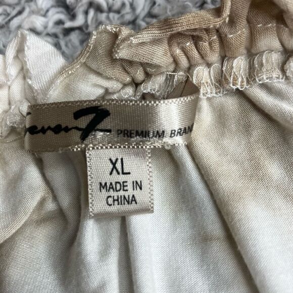 SEVEN 7 XL Tie Dye Tier-Sleeve Off-Shoulder TOP - Picture 2 of 10